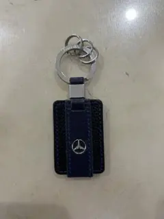 【美品】Mercedes-Benz ネイビー レザー キーホルダー