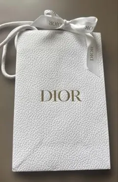Dior ホワイトショップ袋 リボン付き　ショッパー