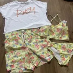 RUSHY フラワープリント サーフパンツセット