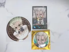 石神千空 アモカフェ 缶バッジ ビジュアルカード コースター