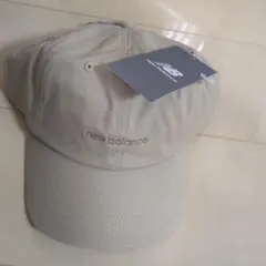 new balanceリニアロゴキャップ LAH21100 SOT 帽子ベージュ
