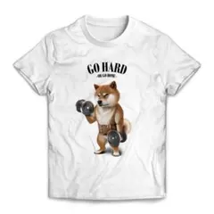 【優良在庫 】柴犬 しばいぬ ダンベル 筋トレ モンスター 半袖Tシャツ メンズ