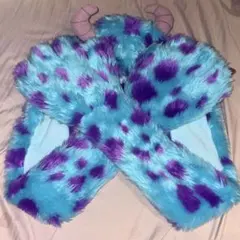 ディズニー　モンスターズインク　サリー　マフラーキャップ　ファンキャップ