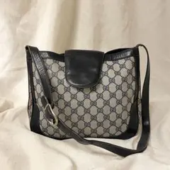 74ヴィンテージ GUCCI オールドグッチ GG柄 ショルダーバッグ ネイビー 