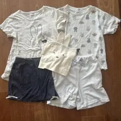 ミッフィー柄ベビーパジャマ 2点上下セット おまけ袋付き