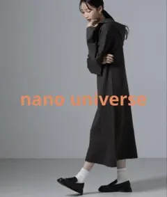 ナノユニバース ニットワンピース 長袖ワンピース