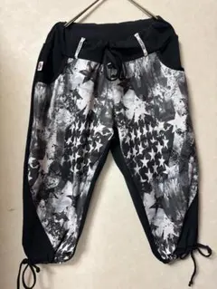 #3935 MIKANO カーゴヨガパンツ ブラック×グレー フリーサイズ