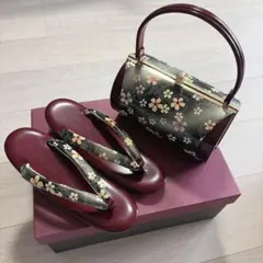 【超美品】草履バッグセット 成人式 和装 さくら 桜