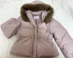 ⭐︎週末限定SALE⭐︎【トランテアン】ファー付きショートダウンジャケット ピンク