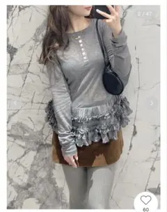 新品 FURFUR 裾フリルジャージートップス 完売品のサムネイル