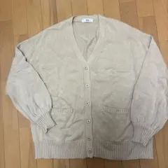 WEGO ベージュ Vネック カーディガン Fサイズ