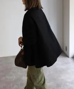 【新品】Bonjour Sagan 裾フレアロンT ブラック