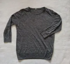 無印良品　グレー Mサイズ カットソー　リネン　サマーニット