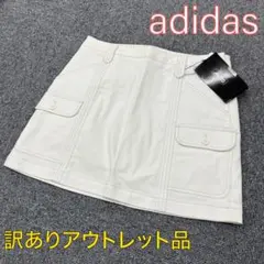 【訳あり】アディダス　ゴルフ レディーススカート Lサイズ ホワイト JO845のサムネイル