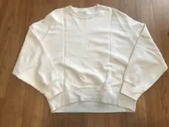 ユニクロ　スウェットシャツ　Mサイズ　白　ホワイト