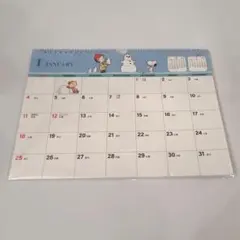 カレンダー 2026 スヌーピー　壁掛け シール付き