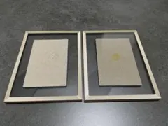 ダイソー 透明アルミフォトフレーム（エンボス、２Ｌ判） 2個セット