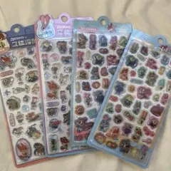 ズートピア 3D 立体 ぷっくり シール 2枚セット ディズニー 海外正規品