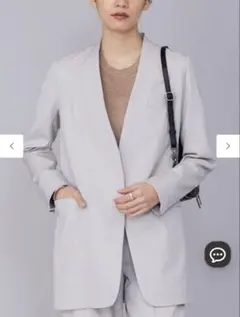 ICB 洗える LooseWeave ノーカラージャケット　4