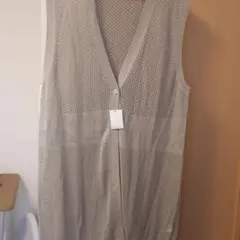 American　holic　vネック透かし編みニットロングベスト新品未使用