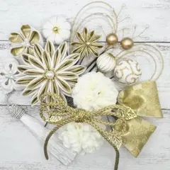 髪飾り　☆4142☆ つまみ細工　成人式　卒業式　結婚式　七五三　帯留め