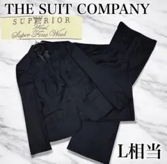 入学式卒業式美品 ザスーツカンパニー SPERIOR スーツ 3ピース黒