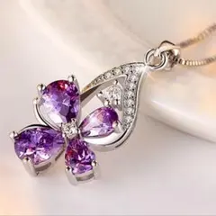 新品 ネックレス バタフライ フラワー 花 可愛い かわいい 綺麗 上品