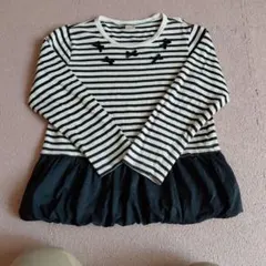 petit main ストライプ 長袖カットソー 130