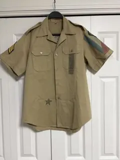 リメイク　70年代US Army ミリタリーシャツ 半袖 カーキのサムネイル