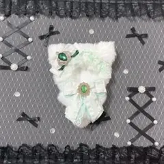 10cm ぬい服 着ぐるみ みどり ホワイト 王冠