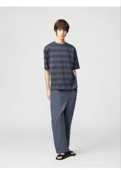 【UNIQLO U】エアリズムコットンオーバーサイズボーダーTシャツ