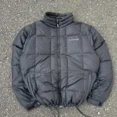 コロンビア00s puffy jacket M 黒 ドローコード キルティング
