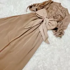 ハーリップトゥ ワンピース　ドレス　マキシ丈 リボン S