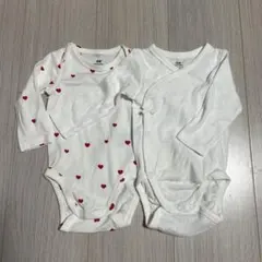 H&M 長袖ボディスーツ 2枚組 2-4M