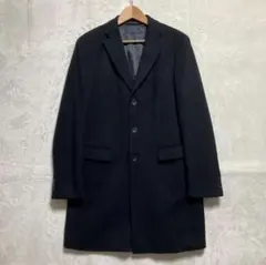 【美品】UNIQLO ウールカシミヤチェスターコート　ブラック　 L