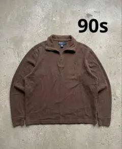 【90s】Polo by Ralph Lauren ハーフジップ ブラウン