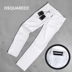 DSQUARED2✨️コットンホワイトデニムパンツ 替えボタンタグ付き イタリア製のサムネイル