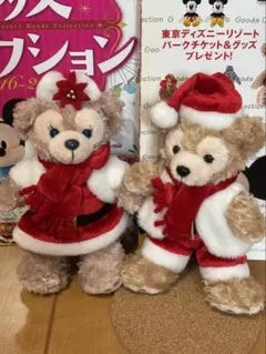 新品　ダッフィー＆シェリーメイ ぬいぐるみバッジ　TDS クリスマス　限定品