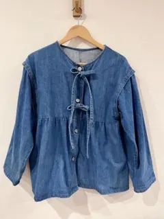 デニムジャケット M ジージャン アウター リボンジャケット