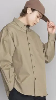 <BEAUTY&YOUTH> コットンナイロン ビッグシルエットシャツ