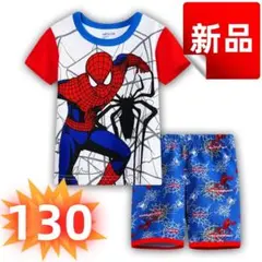 ✨新品✨スパイダーマン 半袖パジャマ 上下セット 男の子 部屋着 綿 130cm