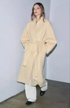 ZARA オーバーサイズウール混紡コート