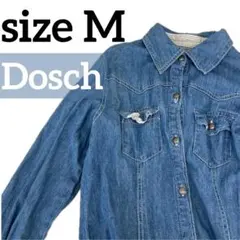 Dosch ドッシュ デニムワンピース M ウエスタン 3段フリル リボンベルトのサムネイル