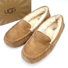 良品✨UGG アンスレー チェスナット モカシン スエード ムートン 25cm