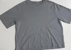 無印良品　婦人　涼感ＵＶカットクルーネックワイド半袖ＴシャツＬ・スモーキーブルー