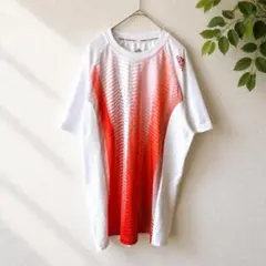 Z◇アディダス◇ゲームシャツ 半袖Tシャツ L スポーツウェア ロゴ入り メンズのサムネイル