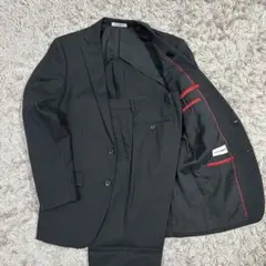 LES MUES A6 黒ストライプスーツ セットアップ 美品