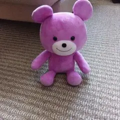 ブルボンプチクマ 紫色 ぬいぐるみ　25センチのサムネイル