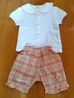 キッズ服 トップスとショートパンツセット