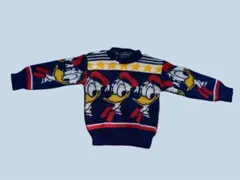 デッドストック　80s ニット　Disney ドナルド　セーター
